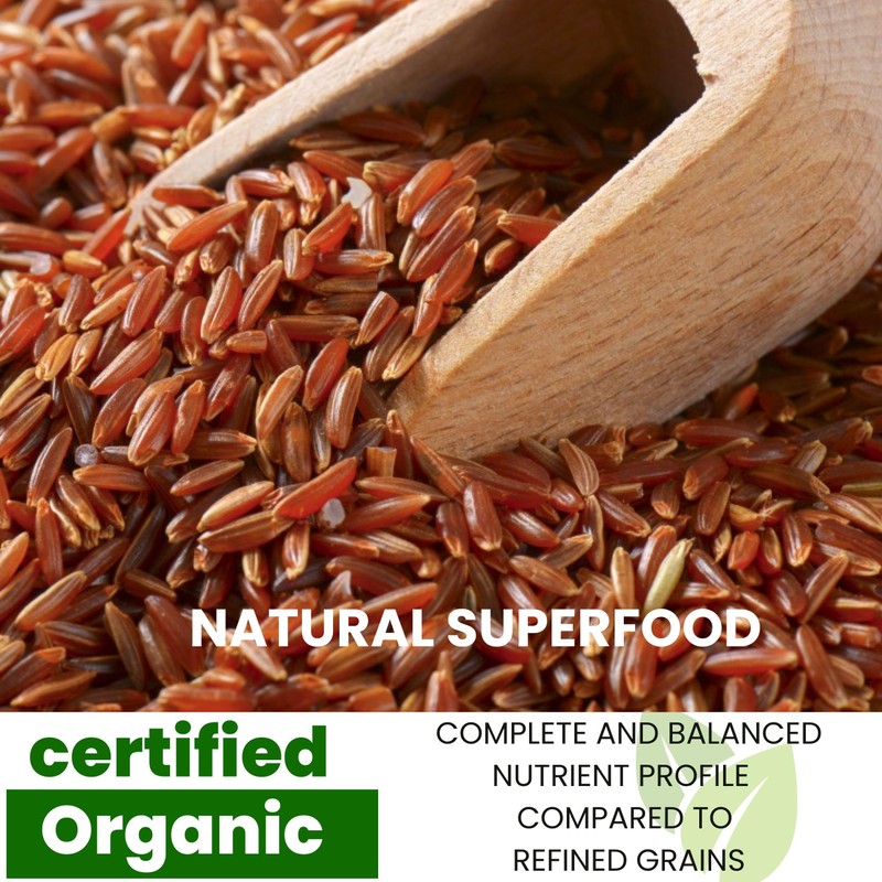 Organic Thai Red Jasmine Rice - Gluten Free - Preservative