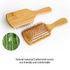 Hair Brush-Natural Wooden Bamboo Bristles Paddle Hairbrush Large. Eco-Friendly Massage