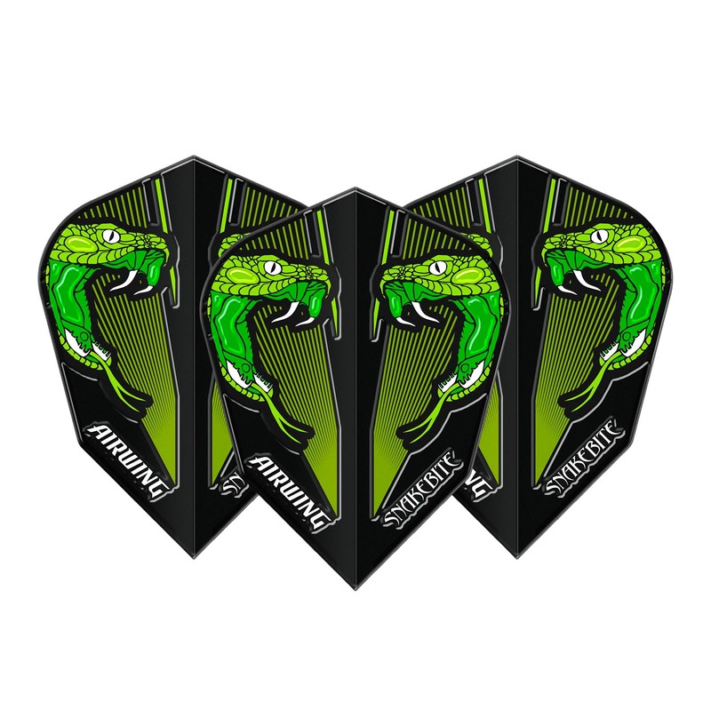 RED DRAGON Airwing Unique Moulded Peter Wright Snakebite Green Standard