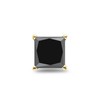 0.22-0.31 Cts AA Princess Black Diamond Men's Single Stud Earring