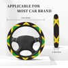 Mlanxi Jamaican Flag 15 Inch Universal Steering Wheel Covers, Cute