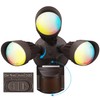 LEONLITE 3CCT LED Security Light Motion Sensor, Aluminum Flood Lights