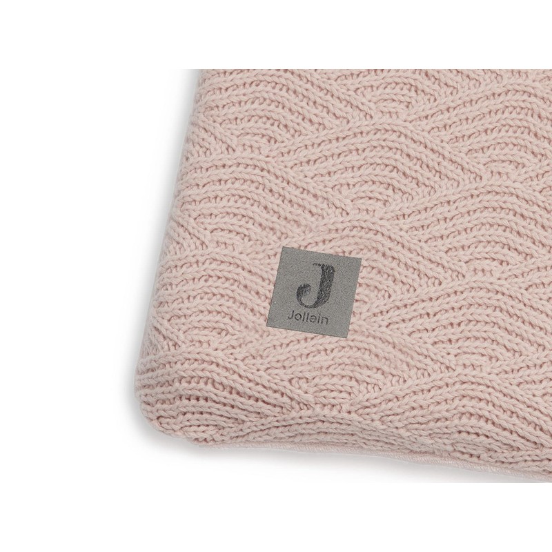 Jollein 022-546-65286 Knitted Wrap Cover River Knit Soft Pink 75