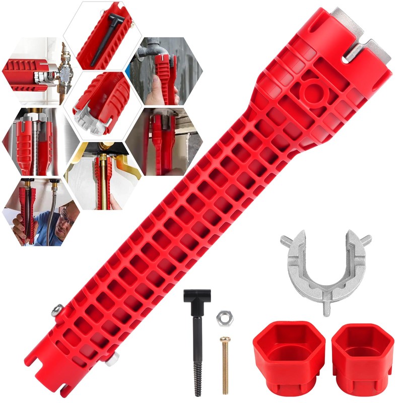 NEATABY 8 in 1 Faucet and Sink Wrench, Multifunctional Wrench