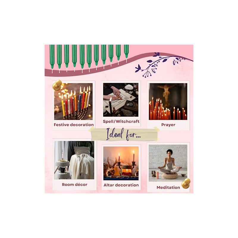 ladyrobyn Set of 20 Candles Chime Candles/Stick Candle/Spell Candle Set