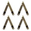 Adyoney 4 Pack Medium Antique Brass Folding Lid Support Hinges,