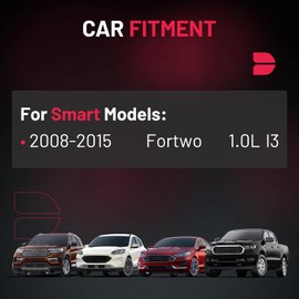 BDFHYK 3 Ignition Coil Pack UF543 and 3 Iridium Spark Plug SP541 Compatible with Smart Fortwo 2008-2015 1.0L l3 Coil for 12597745 42597745