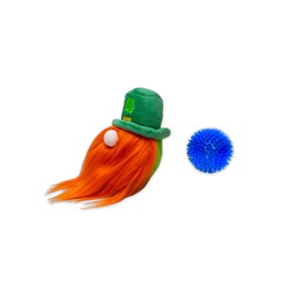 Flourish Pets 2 in 1 Dog Chew Toys | Non-Toxic BPA Free Double Stitched Soft Fabric Exterior Dog Toys | Long-Lasting Dog Plush Toys – Leprechaun