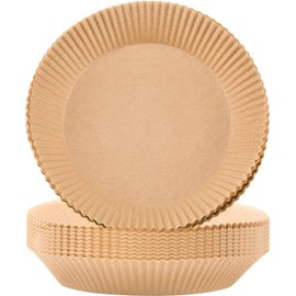 Qunlei Parchment Paper Liners for Air Fryer, Non-Stick Parchment Paper for Baking, Roasting, Air Fryer, Oven, Steamer(Round, 20cm, 100 Pack, Unbleached)