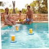 KONTONTY 6pcs Inflatable Floating Cup Holders Creative Beach Drink Holders