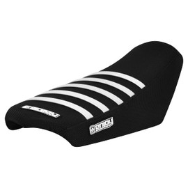 Enjoy Mfg Ribbed Seat Cover - Compatible Fit for Talaria Sting Electric Motorcycle #362 (Black w/White Ribs)