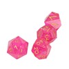 7PCS Polyhedral Dice Clear Numbers Pointed Edges Resin Dice Set