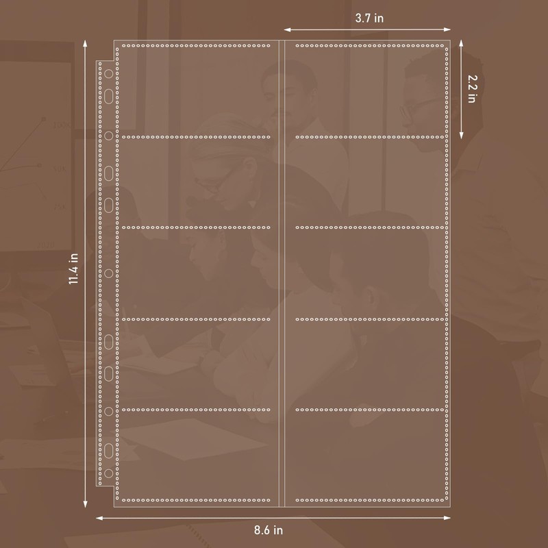 BYSTER A4 Business Card Book, PU Leather Organizer with 30