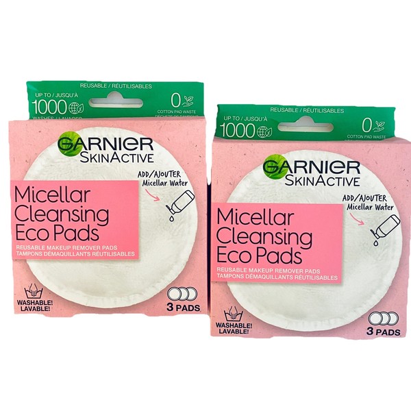 Garnier 2x (3ct) Garnier SkinActive Micellar Cleansing Eco Pads Reusable