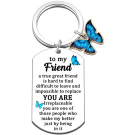 Best Friend Keychain Gifts For Women Long Distance Friendship Gifts For Best Friend Cute Butterfly Gifts For Her Girls Valentines Day Birthday Gifts For True Friends Soul Sister Bff Bestie