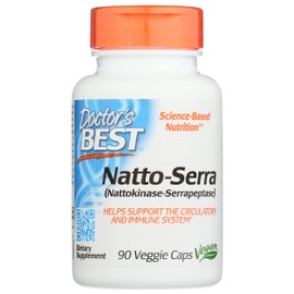Doctors Best Natto-Serra, Non-GMO, Vegan, 90 Veggie Capsule (Pack of 1)