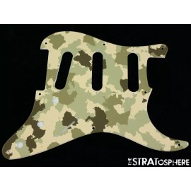 The STRATosphere * NEW Stratocaster PICKGUARD for Fender Vintage Strat 8 Hole Green Camo Print
