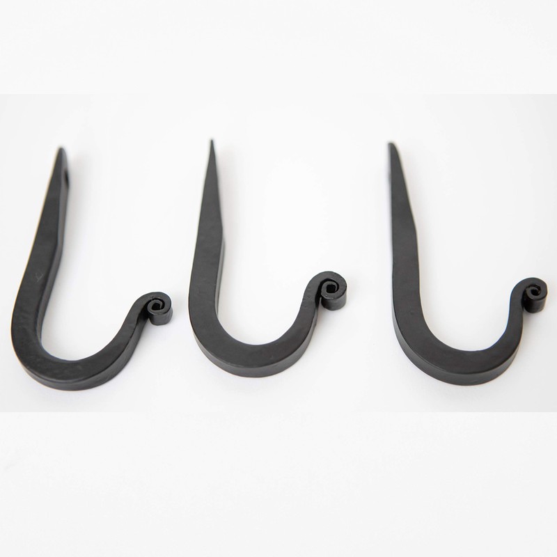 Stur-De Decorative Wrought Iron Hooks for Wall - Heavy Duty