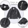 Girls Leather Jacket Trendy Motorcycle Faux Outerwear Kids Boys Soft