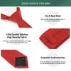JUNMEISI Crimson Red Ties For Men Solid Pure Color Tie