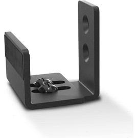 QINAIXQM Floor Guide Sliding Barn Door Adjustable Wall/Door Bottom Guide Black U-Shape