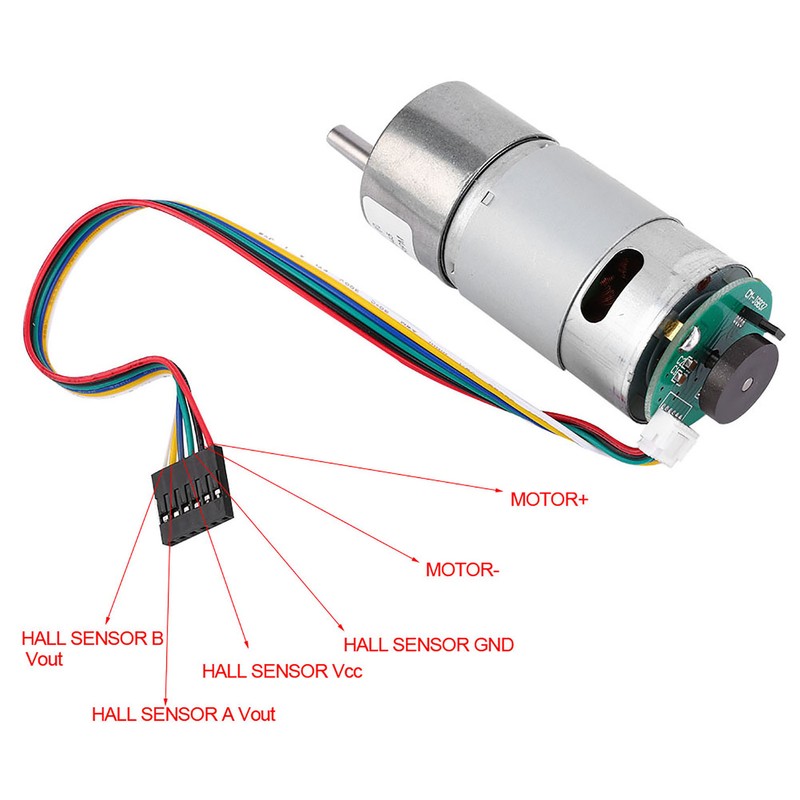 Large Torsion Gear Motor with Encoder 12/24V Power Speed Reduction