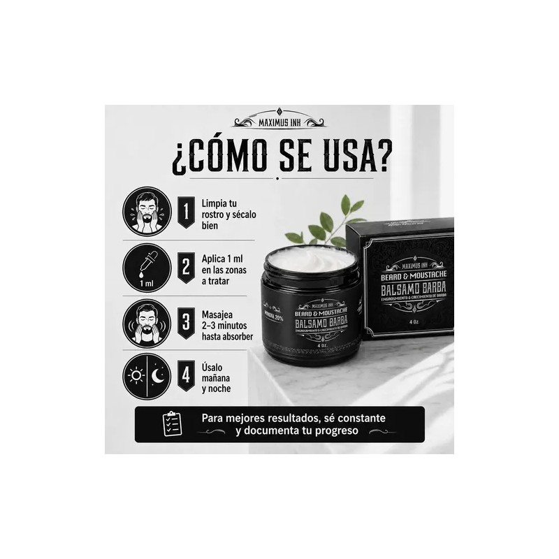Kit 3 Unidades Balsamo Para Crecer La Barba Al 20%