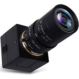 SVPRO Teleobjetivo cámara web compatible con Mac, cámara USB de 1 MP con lente de zoom óptico de 5 a 50 mm, cámara web de enfoque manual, UVC PC Cam para Windows Linux Android MAC, 1280 x 720 USB2.0