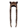 ShellKingdom Plush Novelty Animal Hat,3 in 1 Function Leopard Faux