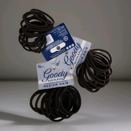 Goody (45) Brown Goody Ouchless Elastics Holders Hair Ties Bundle/Lot of 3 Packs NEW!