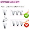 Eyelash Clusters LAUBESS Lash Clusters Individual Lashes Mixed Tray Cluster
