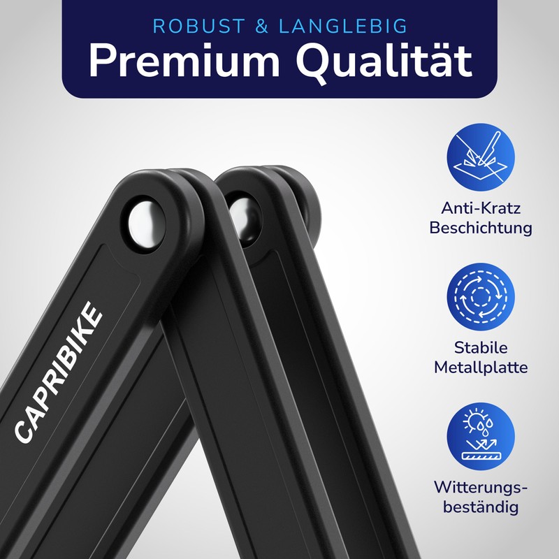 CAPRIBIKE Folding Lock for Bicycle - High Quality Bicycle Lock