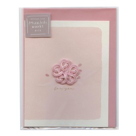 Lab Clip Card Mizuhiki Works Message Card Pink MWMC02-S1