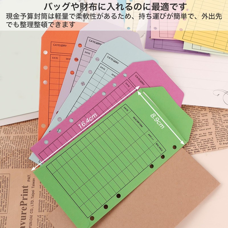 DARETOTRY Cash Envelopes Budget Envelopes Saving Envelopes 12 Colors 6