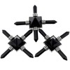 Nupuyai Energy Generator Pyramid 4 Points Obsidian Crystal Energy Generator