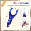 HappyAlley 6 Pack Ergonomic Pen, Ballpoint Pens for Arthritic Hands