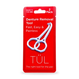 Denture Removal Tool | Made in the USA | Blue 2 Pack | Top Denture Accessories