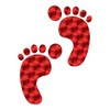 Bare Foot Prints Footprints - Vinyl Decal Sticker - 3.75"