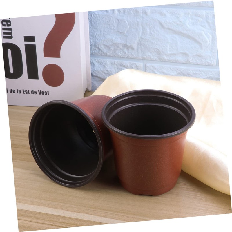 ORFOFE 100PCS Plastic Flower Pots Creative Breathable Planters Diameter for