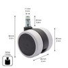 WAGNER Design Soft Swivel Chair Castors Diameter 60 mm Height