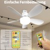 Abnaok Ceiling Fan with LED Light and Remote Control, Bedroom