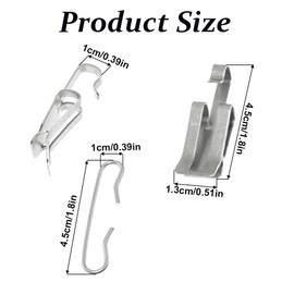 Heat Cable Roof Clips and Spacers Kit, Metal De-Icing Cable Clips, Heater Clips for Gutter and Roof, for Cable Installation and De-Icing