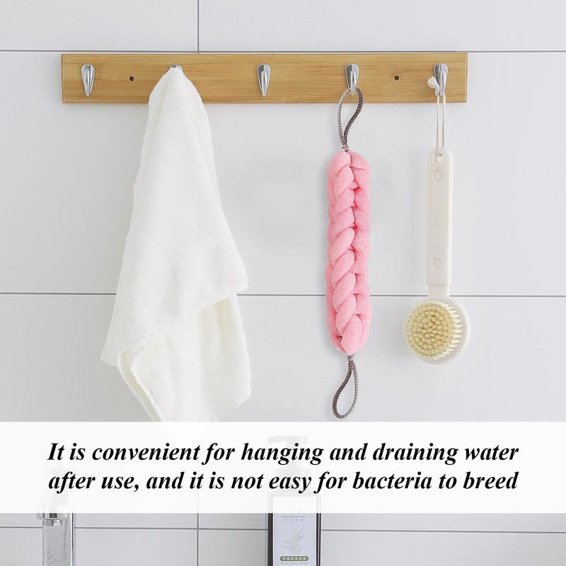 2 Pieces Back Scrubber, Stretchy Bath Towel, Body Cleaning Tools,