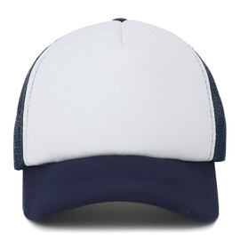 Trendy Apparel Shop - Gorra de camionero de malla de espuma para bebés a jóvenes, 5 paneles, marino, Recién nacido