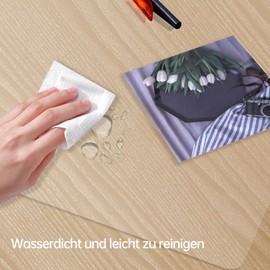 Dreamil Transparent Desk Pad, PVC Transparent Protective Desk Pad, Rounded Corners, Waterproof Desk Pad, Suitable for Home and Office (60 x 30 cm)
