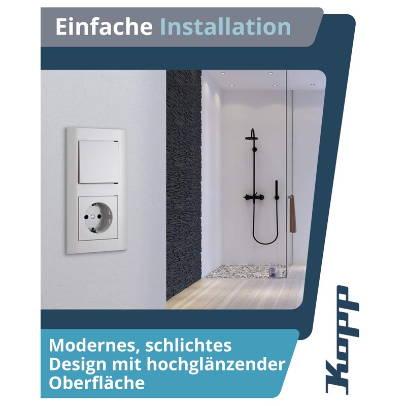 Kopp Profipack 402629108 Double Frame Cover Frame Pure White Pack