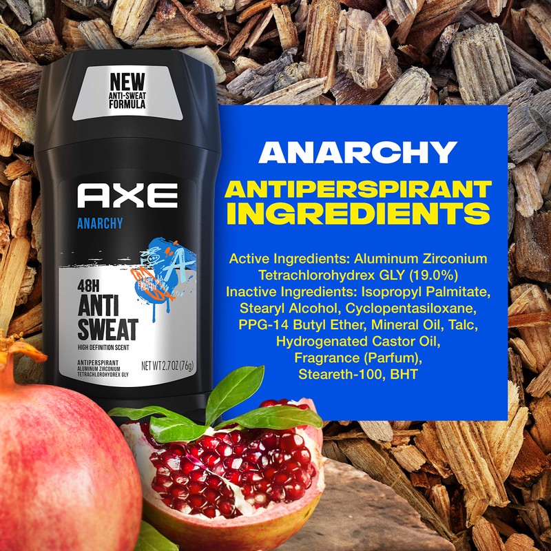 AXE Antiperspirant Deodorant Stick for Men Anarchy For Him 2.7