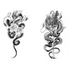 XQB136 138 Temporary Dragon Tattoo Arm Tattoos 2 Sheets