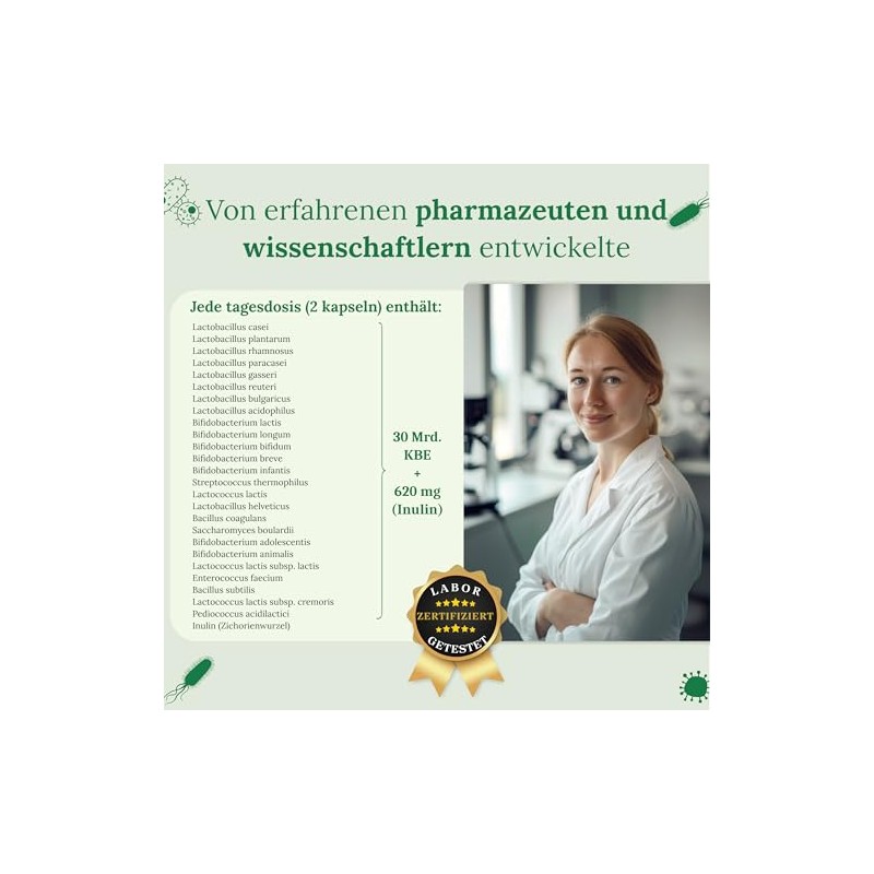 Probioc Kulturen Complex – 25 Bacteria Strains + Inulin –