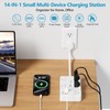 Surge Protector Power Strip 1 FT Flat Extension Cord ，10